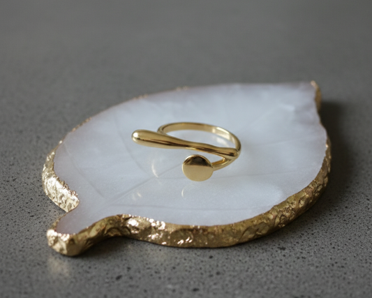 Minimal Open Circle Ring — Adjustable Modern Band