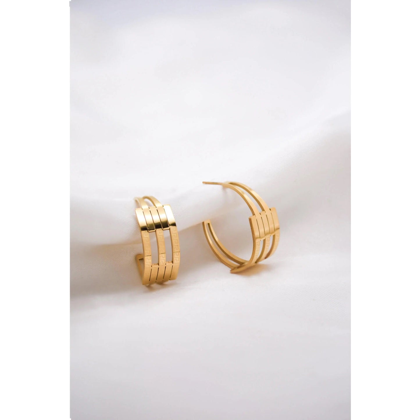 Greek Goddess Gold Hoops