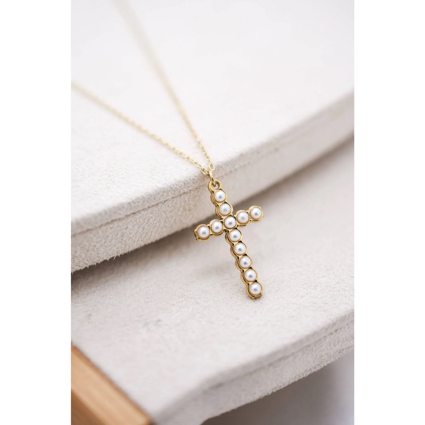 Pearly Cross Pendant