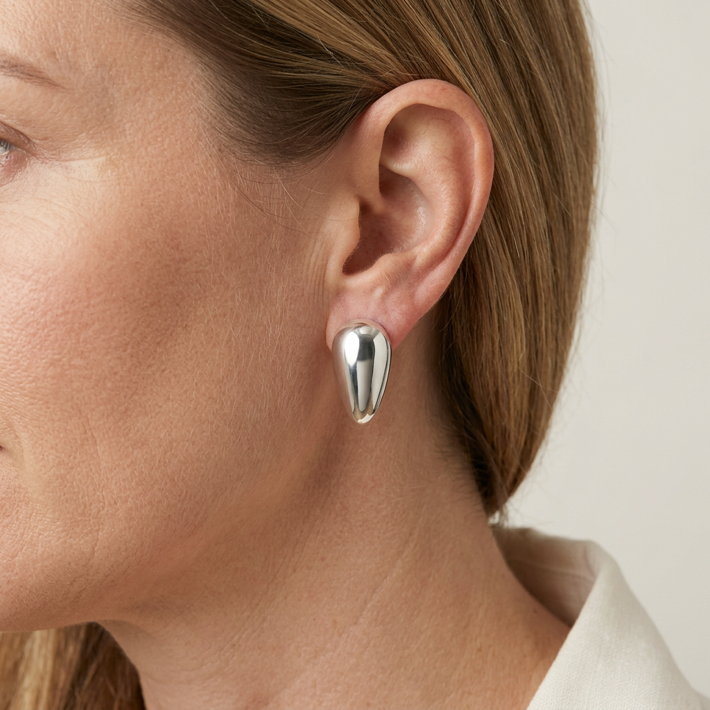 Sculpted Teardrop Stud Earrings